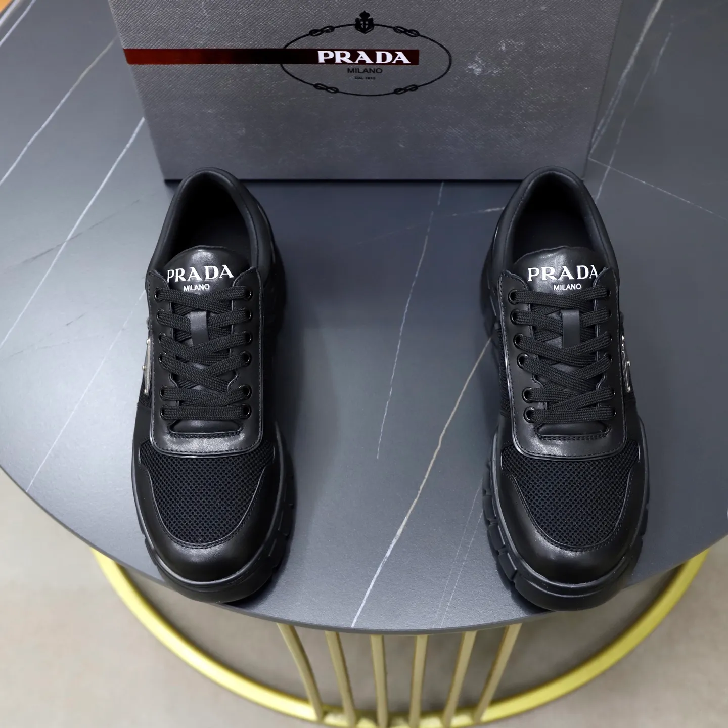 Ex-factory price 560💰[PRADA] Men's shoes are popular in the counter, official website synchronization, 1 high-quality shipment ✔️Original cowhide + cowhide lining, 1🆚1 replica, original sole, 38-45 (45 customized, non-refundable)